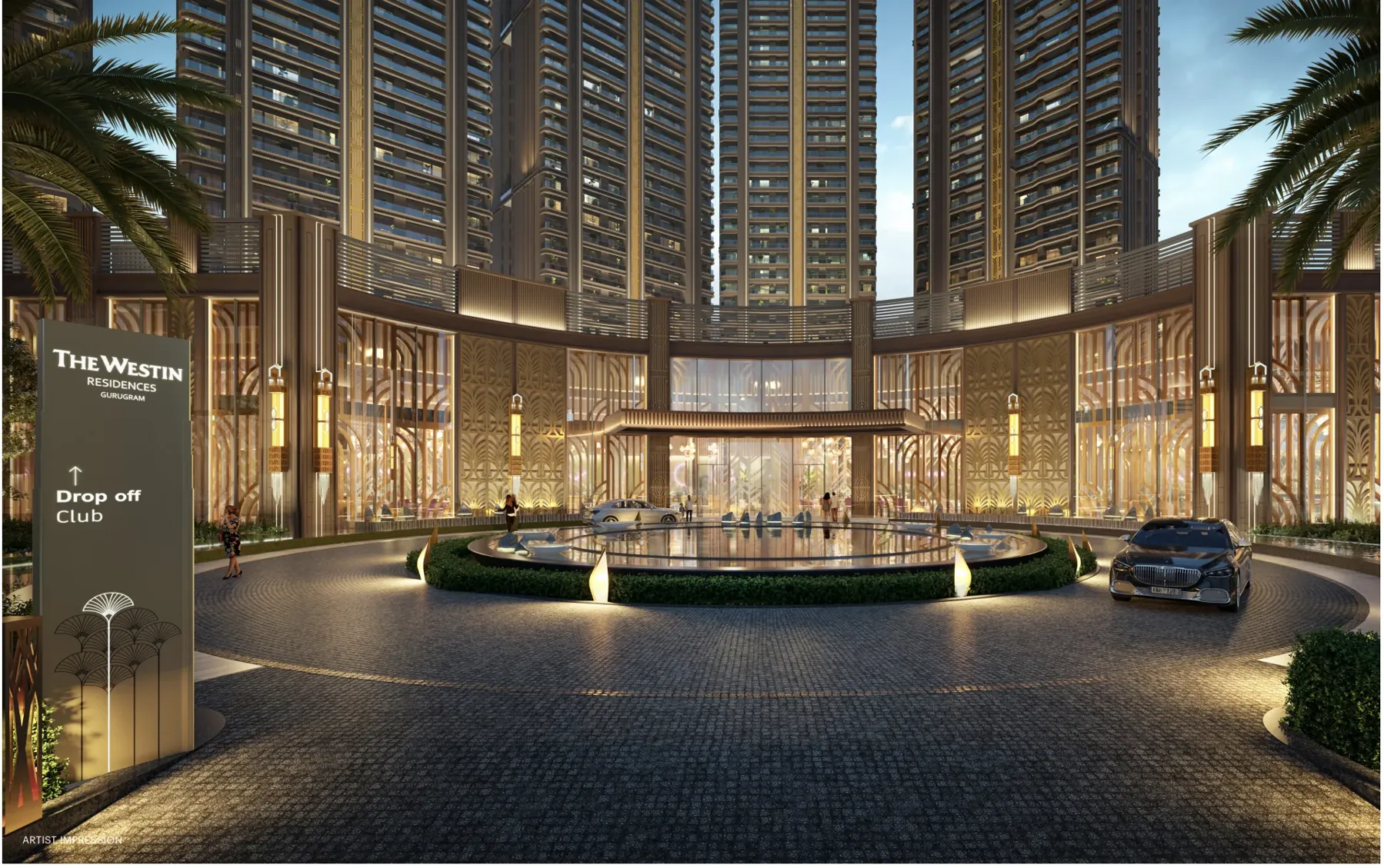 The Westin Residences — Arrival court — artist’s impression