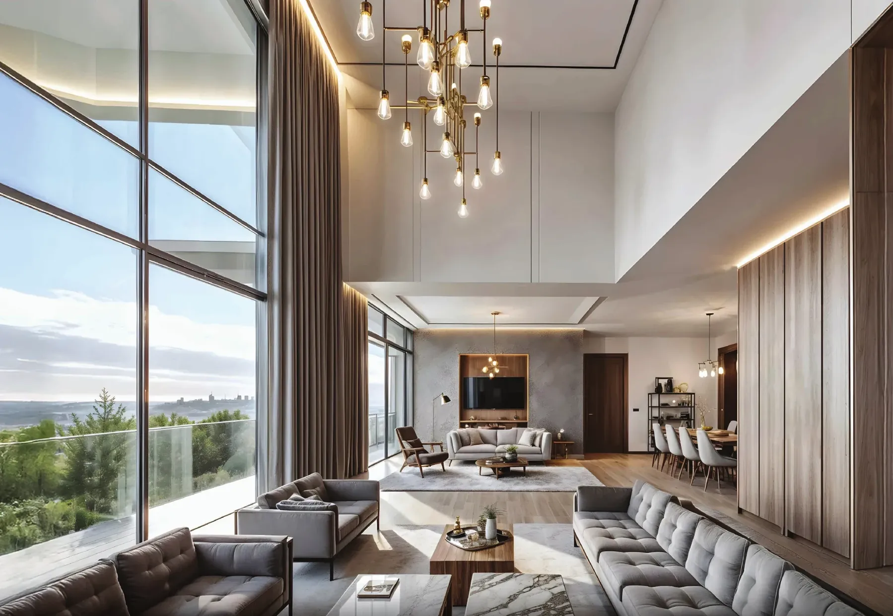 Trump Residences Gurgaon — Double-height living room — artist’s impression